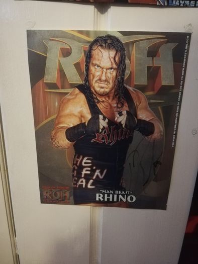 Rhyno Wwe Ecw Tna Roh Autograph