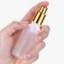 200pc available Brand New 100ml Frosted Glass Spray Bottles with Gold Fine-Mist Pumps (New) Image 2