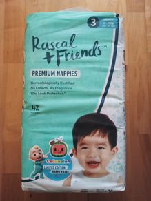 Nappy, Rascal and Friends, size 3, unopened