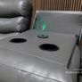 Roma Leather Wireless Charging Recliner Sofa Set Image 3