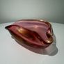 Rare Murano Art Glass Bowl. Attributed to Archimede Seguso. Pink & Gold Polveri c.1950s Image 6