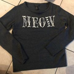 Girls Knitted "MEOW" jumper