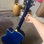 Blue acoustic bass guitar Image 4