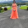 Danis Closet Orange Coral Debs Prom Dress Size 8 Image 5