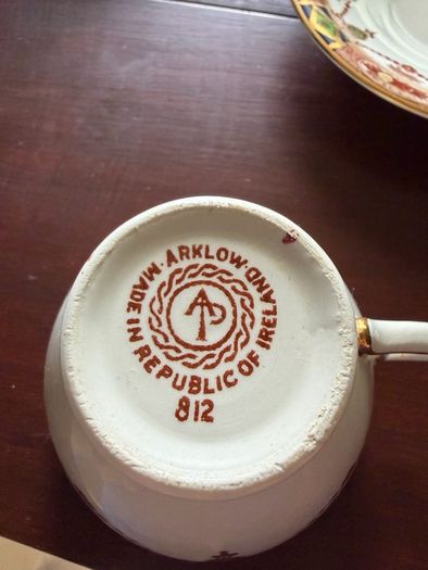 Alton 812 pattern Arklow pottery cup,saucer and plate