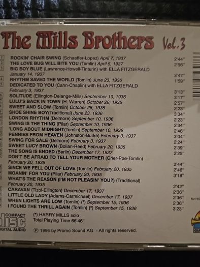 The Mills Brothers. Vol.3. Giants Of Jazz.1935-1937.