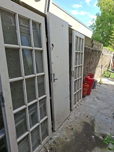 doors and fireplace