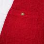Zara Red Textured Knit Gold Button Longline Cardigan Dress Size S Image 3