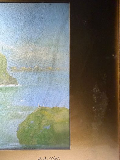 R.D. Sherrin (D.A. Niel) Pair of Original Gouaches - Lands End & Kynance Rocks, Cornwall