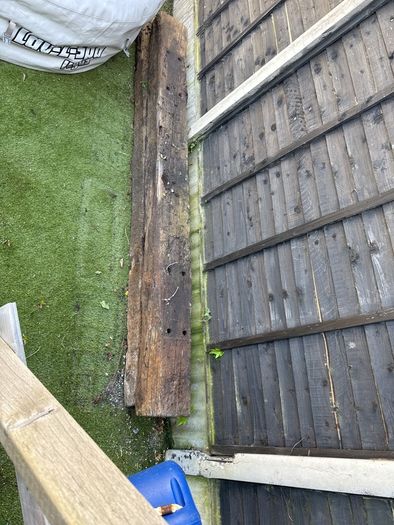 2 x railway sleepers