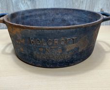 Holcroft 8 Cast Iron Aga Casserole Pan Made In England Gypsy Bushcraft Rare