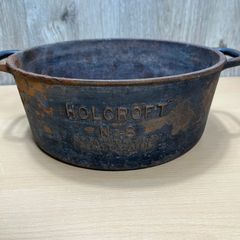 Holcroft 8 Cast Iron Aga Casserole Pan Made In England Gypsy Bushcraft Rare