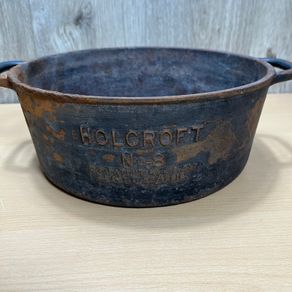 Holcroft 8 Cast Iron Aga Casserole Pan Made In England Gypsy Bushcraft Rare