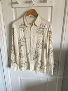 NWOT ladies ivory satin with embellishment