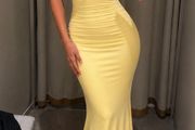 Oh Polly Lemon Maxi Dress