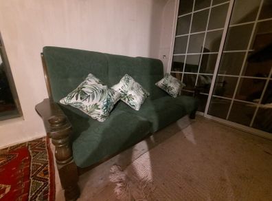 Vintage Solid Oak Couch