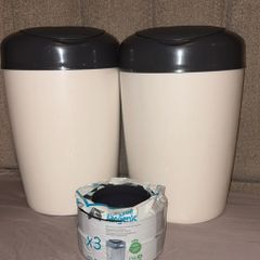 x2 Tommee Tippee Nappy bins