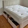 Double Divan Bed With Mattress, 2 Drawers And Bedside Table, Nearly New Image 4