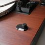 Record Player Teak Finish with Speakers Image 6
