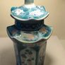 7" Signed Hand Painted Hexagon Ginger Jar Image 7