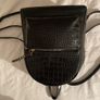 Black Crocodile Style Handbag Backpack Image 2