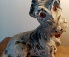 Antique dogs and ducks
