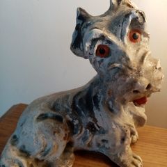 Antique dogs and ducks