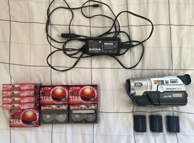 Ultimate Sony Handycam CCD-TRV408E Video Hi8 Bundle (NightShot, 3x Batteries, 9x Tapes)