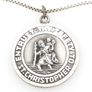 1966 Vintage 925 Sterling Silver Collectible Uniquely Engraved Georg Jensen Designer St Christopher Necklace on Italian Chain Image 3