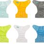 ALVABABY x6 Reusable Cloth Nappies with 2 Inserts Each Image 9