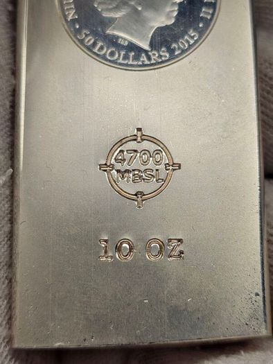 Niue Island 2015 Silver 10oz 50 Dollars H.M. Mint Bombay WWII Silver From Convoy SL 64 SS Gairsoppa