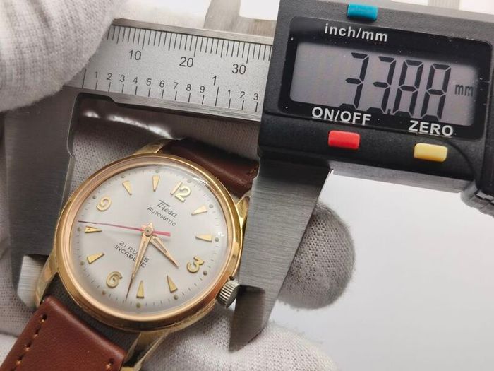 Vintage Tiresa Automatic Swiss ETA 2451,  21 Jewels, 20 Micron Gold Plated Watchmaker Restored