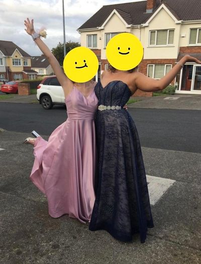 Pink Satin Debs dress