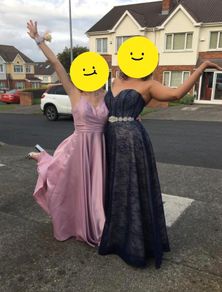 Pink Satin Debs dress