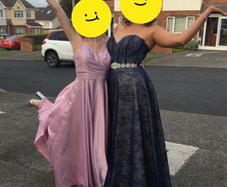 Pink Satin Debs dress