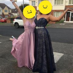 Pink Satin Debs dress