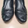 womens CLARKS CONE heels court formal casual black leather slip on closed toe Size UK 4 D EU 37 Image 6