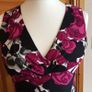 Phase Eight Ladies Black and Cerise Pink Floral Ocassion Dress Size 12 including postage Image 6