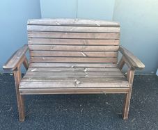 wooden outdoor bench