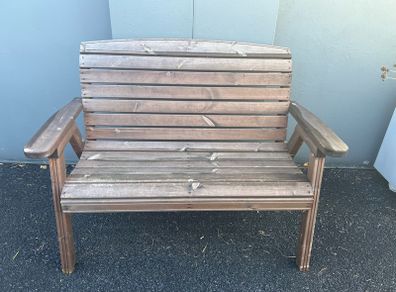 wooden outdoor bench