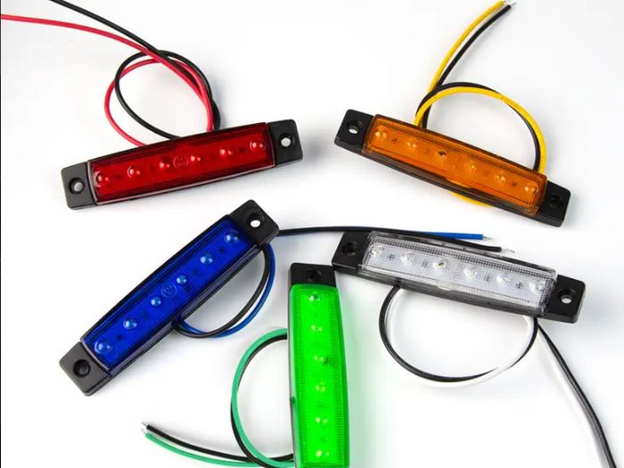 5pcs 9.65cm 6 LED Front Rear Side Marker