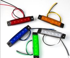 5pcs 9.65cm 6 LED Front Rear Side Marker
