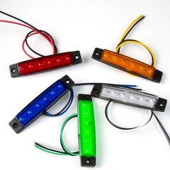 5pcs 9.65cm 6 LED Front Rear Side Marker