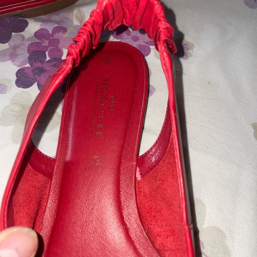 Stunning red leather flats from next