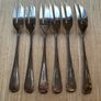 6 Antique Silver Plate Pastry Forks Image 4