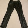 Ladies black real leather trousers Size 12 Image 10