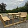 Wooden Garden Picnic Bench Image 2
