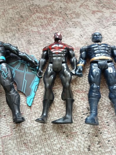 Batman and Spiderman figures