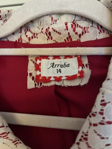 Cream and red Coat