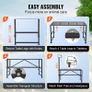 Livestock Stand Goat Trimming Stand 21"-33" Height 47x23 in Tabletop Black Image 4